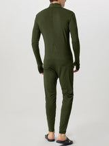 Mens Mesh Patchwork Long-Sleeve Bodysuit SKUK84226