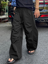 Men's High-Street Japanese Harajuku Drawstring Pleated Balloon Pant SKUL74741