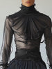 Mens Ruffled Pleated Long Sleeve Shirt SKUK91810
