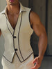Mens Colorblock Casual Sleeveless Waistcoat SKUL20524
