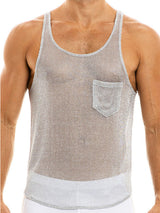 Mens Sleeveless See Through Mesh Vest SKUG89923