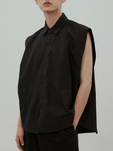 Mens Loose Solid Color Sleeveless Shirts SKUI99179