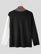 Mens Patchwork Long Sleeve T-shirt SKUJ90549