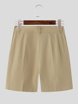 Mens Solid Casual Shorts With Pocket SKUJ99728