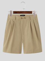 Mens Solid Casual Shorts With Pocket SKUJ99728