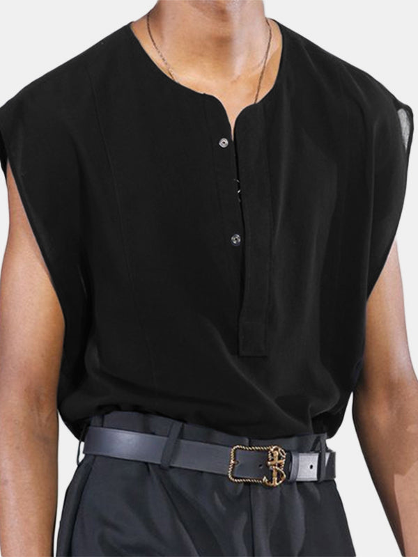 Mens Plain Sleeveless Shirt SKUJ19049