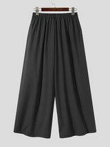 Mens Irregular Lace-up Pleated Wide-leg Pants SKUI70911