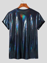 Mens Shiny Coating Skinny T-Shirt SKUJ20874