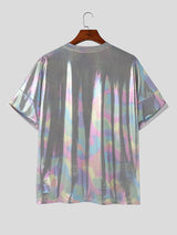 Mens Colorful High Shine Pocket T-Shirt SKUJ98542