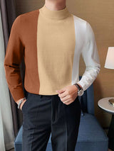 Mens Patchwork Long Sleeve T-shirt SKUJ90549