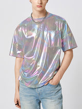 Mens Colorful High Shine Pocket T-Shirt SKUJ98542