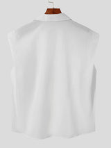 Mens Loose Solid Color Sleeveless Shirts SKUI99179