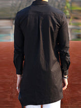 Mens Asymmetric Hem Long Sleeve Shirts SKUE21164