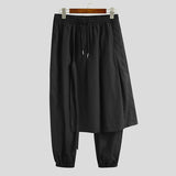 Mens Gothic Punk Hippie Loose Wide Leg Pants SKUF15799