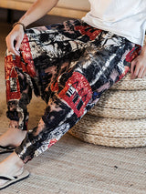 Mens Retro Print Baggy Harem Pants SKUA62275