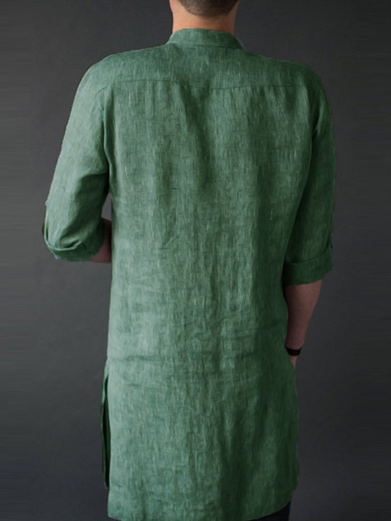 Men's Loose Long sleeve Mid-length Robe SKUB79199