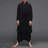 Mens Retro Loose Cotton Linen Yoga Suits SKUF42974