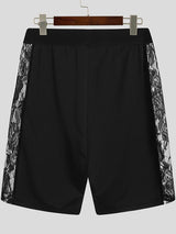 Mens Sexy Lace Side Hollow Patchwork Shorts SKUH52377